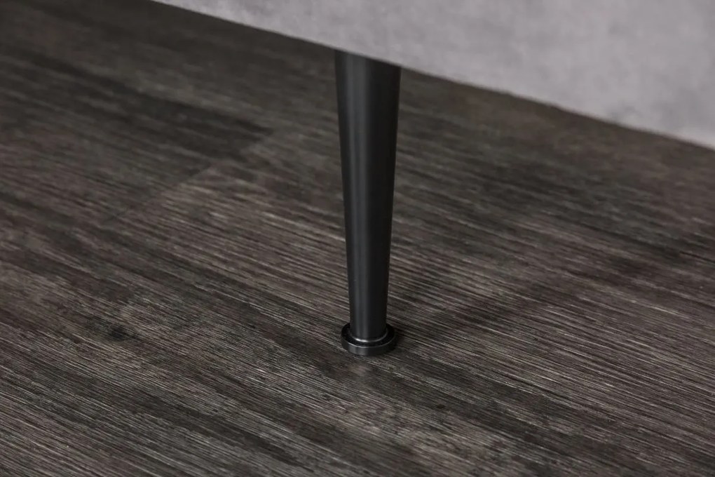 Dizajnová leňoška Evie 196 cm sivý zamat