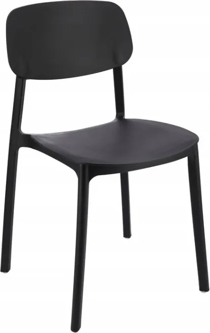 Plastová stolička LARA čierna