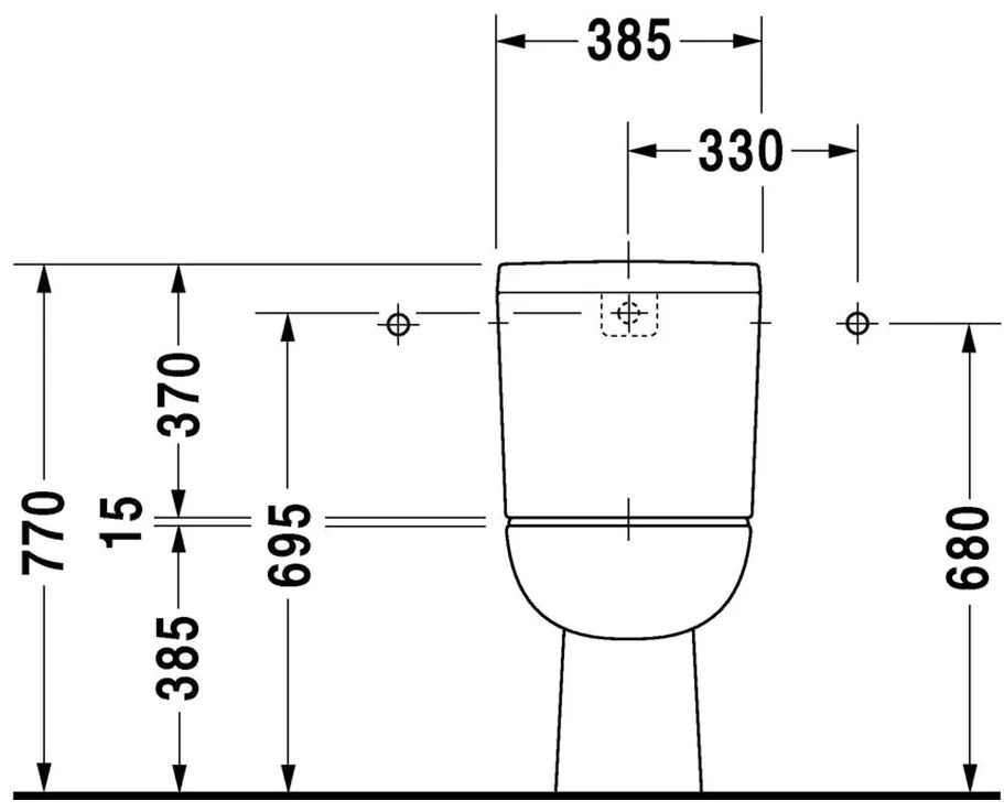 Duravit D-Code - WC kombi misa, spodný odpad, biela 21110100002