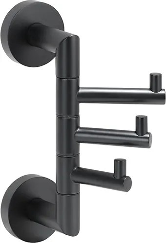 Bemeta Design DARK: Vešiak, s 3 háčikmi, otočný - 104206070