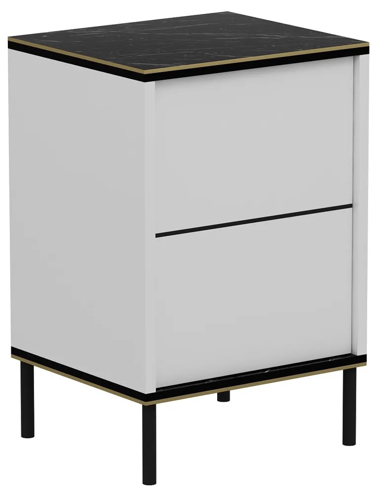 Nočný stolík Imaj White Marble