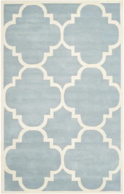 Vlnený koberec Greenwajch 152x243 cm, svetlo modrý