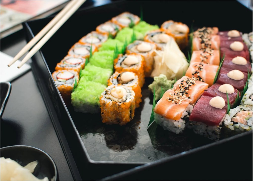 Sklenený obraz - Sushi (70x50 cm)