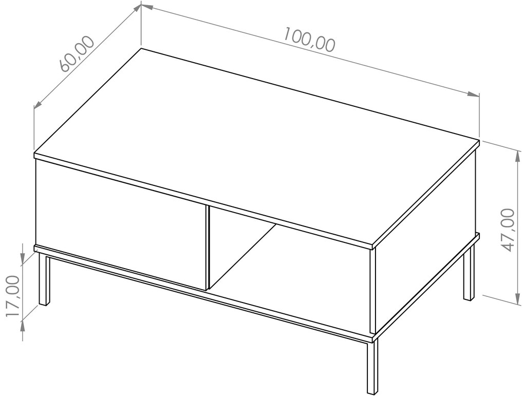 Konferenčný stolík Quebec STO (hikora). Akcia -19%. Vlastná spoľahlivá doprava až k Vám domov. 1051870