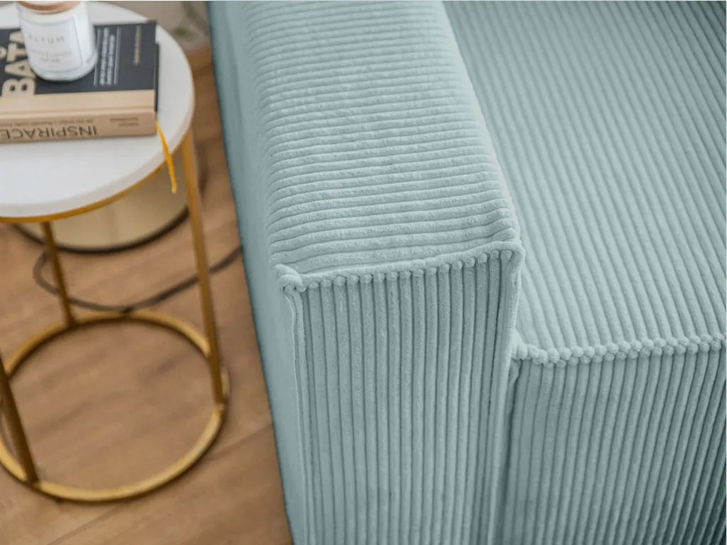 Kreslo s taburetom SMART SET, svetlo modrá