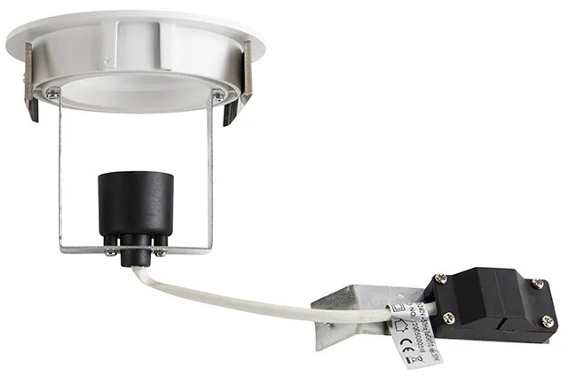 Sada 6 moderných zapustených bodových svietidiel bielej farby s možnosťou naklápania AR70 - Cisco