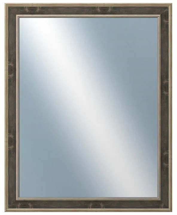DANTIK - Zrkadlo v rámu, rozmer s rámom 80x100 cm z lišty TOOTH zlatá čierna (2780)