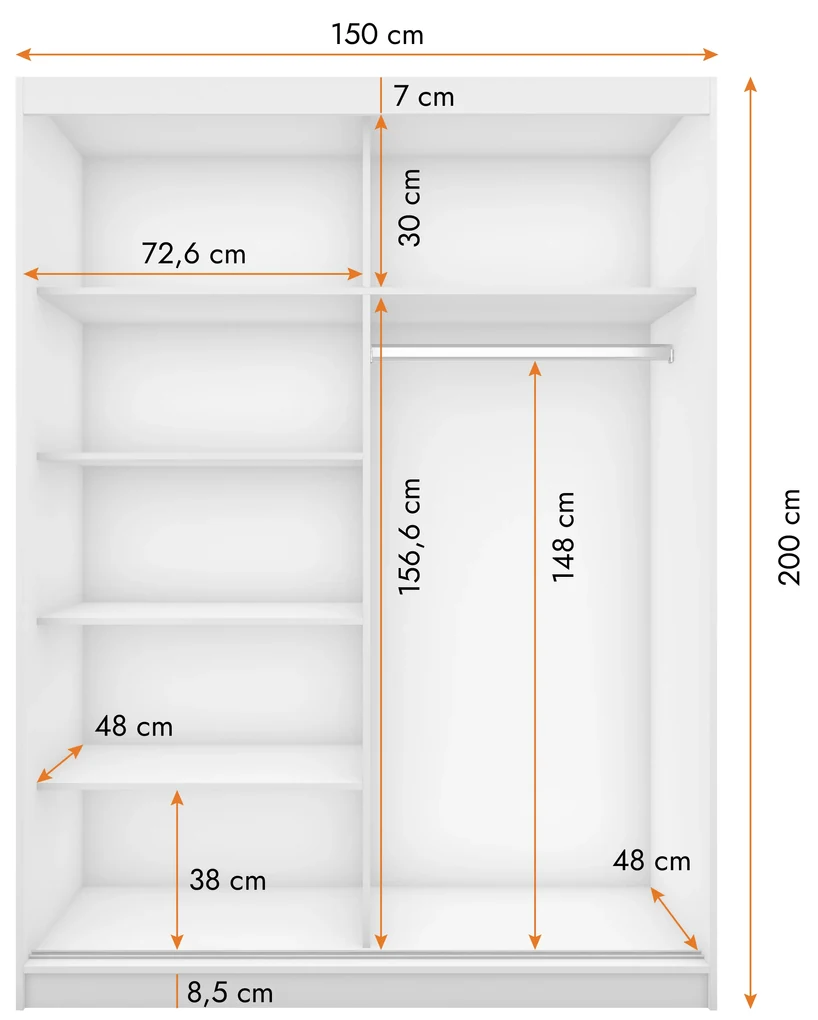 Šatníková skriňa Viola 06 (dub sonoma + dub sonoma). Akcia -21%. Vlastná spoľahlivá doprava až k Vám domov. 1071543