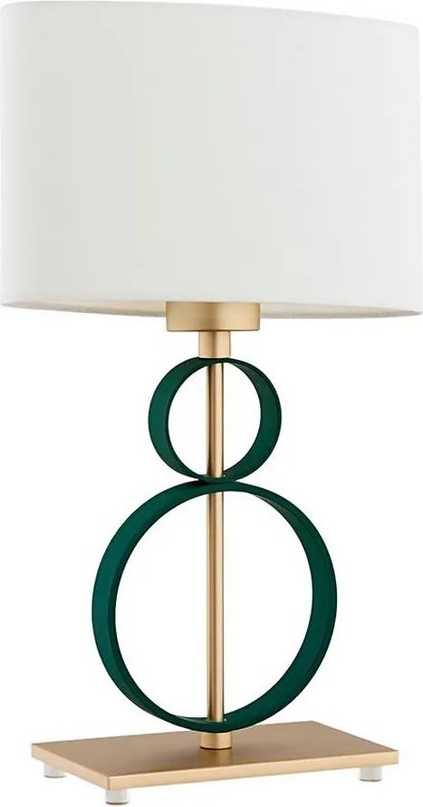 Argon 8317 - Stolná lampa PERSEO 1xE27/15W/230V 42 cm krémová/zelená