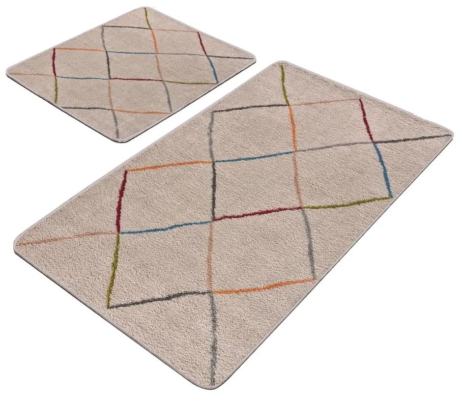 Béžové kúpeľňové predložky v súprave 2 ks 60x100 cm – Mila Home