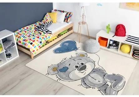 Sammer Kvalitný detský koberec v béžovej farbe s medveďom GR4298 140 x 190 cm