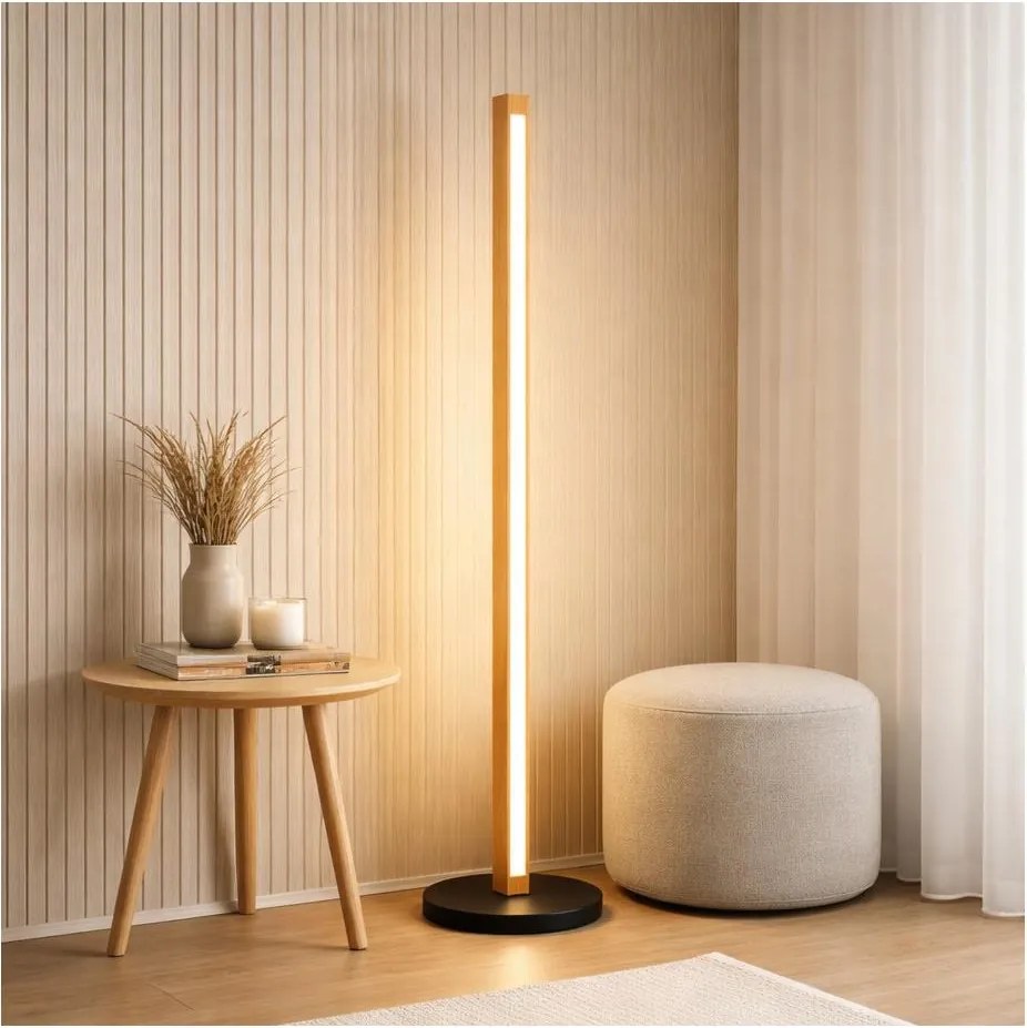 LED stojacia lampa VERDE LED/18W/230V 3000K dub/čierna