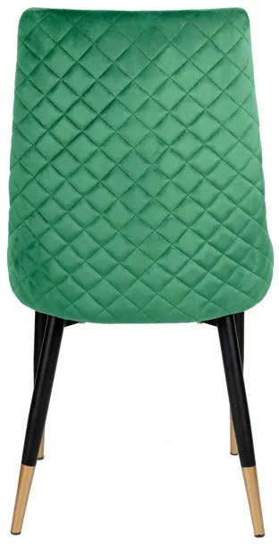 Stolička LOGAN zamatová zelená ALL 807829