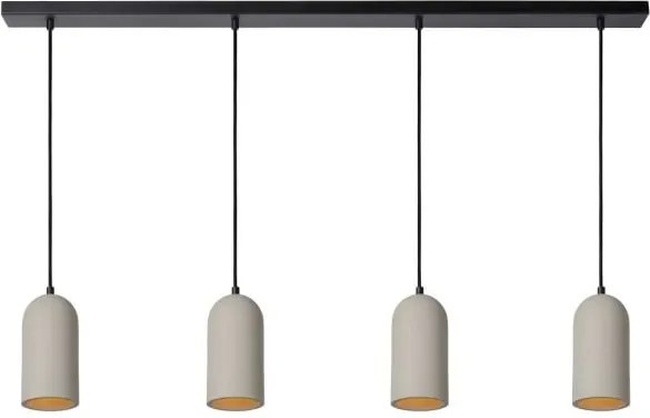 Kuchynské svietidlo LUCIDE GIPSY Pendant  4x E27 Taupe Concrete 35411/04/41