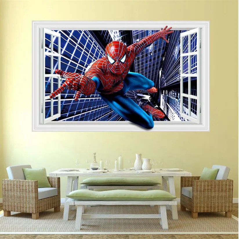 Veselá Stena Samolepka na stenu na stenu Spiderman superhrdina