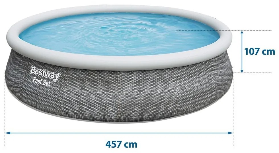 Bestway Záhradný expanzný bazén 457 x 107 cm, Bestway 57372