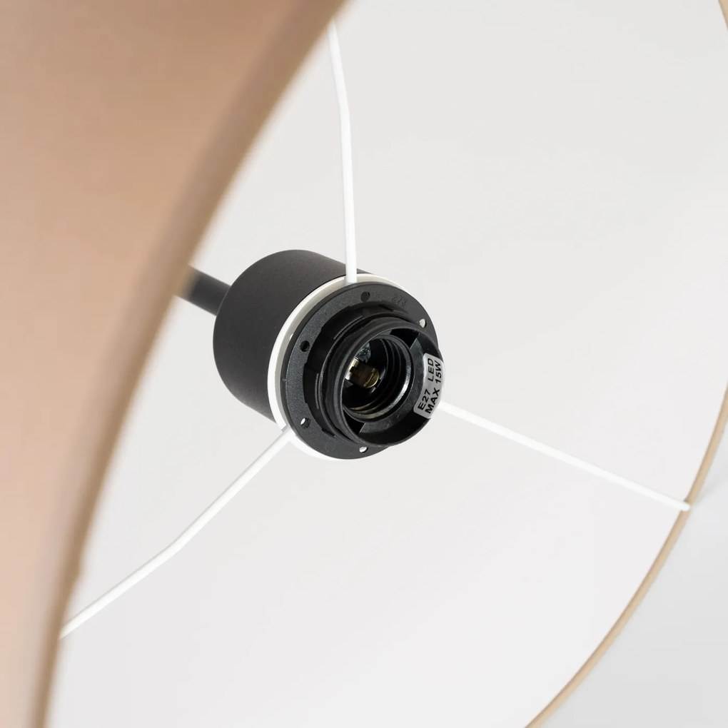 Závesné svietidlo Nevia, 1x béžové textilné tienidlo, b