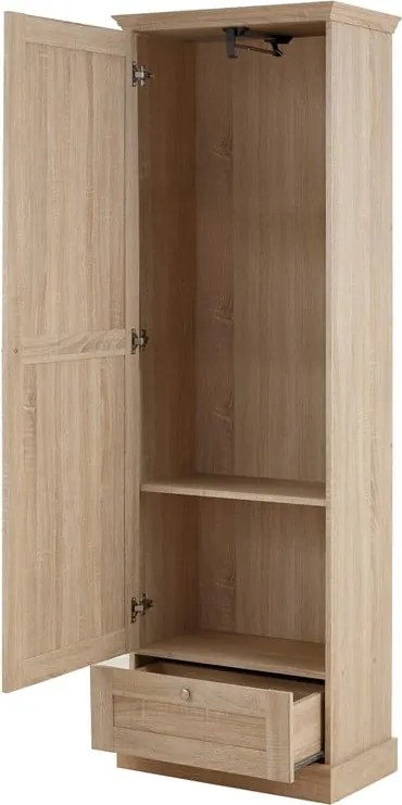 Šatníková skriňa v dekore duba v prírodnej farbe 60x180 cm Binz – Støraa