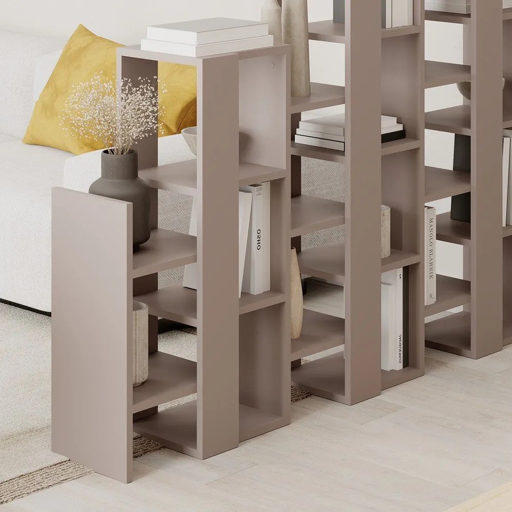 Sivobéžový regál 158x151 cm Anissa – Marckeric