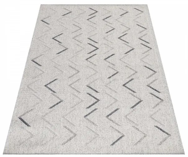 Šnúrkový koberec Aruba šípky krémový