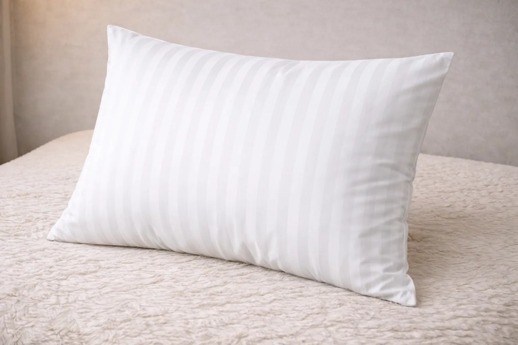 INTERMEDIC SK Obliečka na vankúš damašek biela – hotelový prúžok 70x90 / 50x70 Veľkosť: 70x90 cm