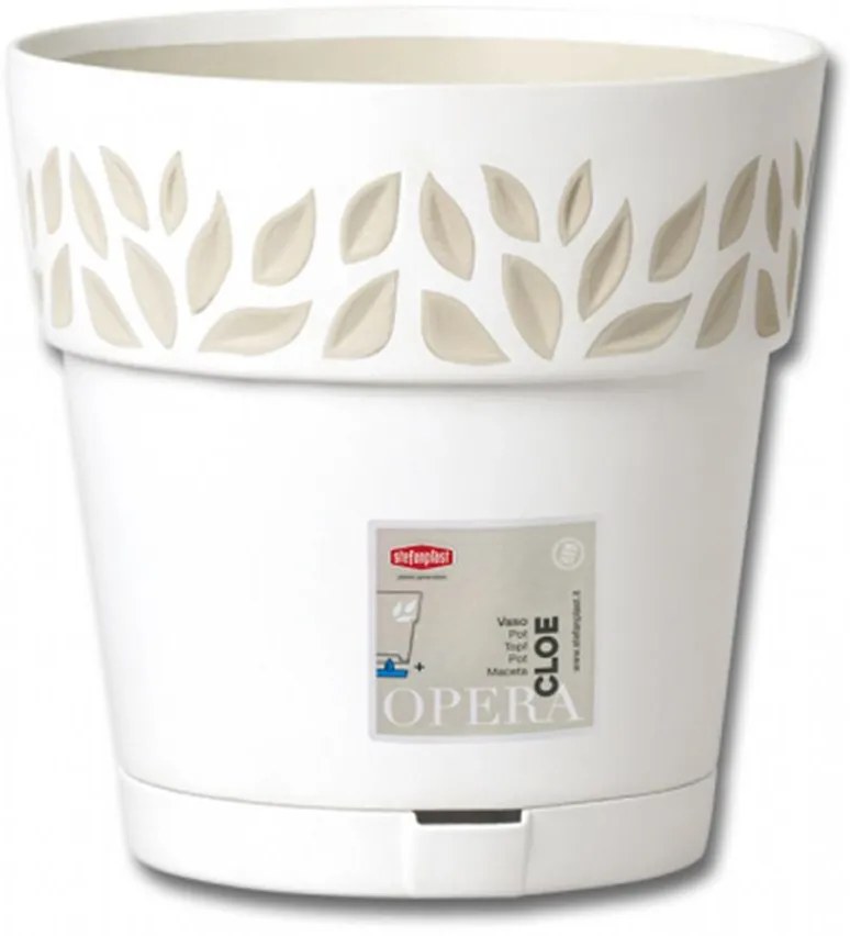 Obal Cloe plastový biely 20x19cm