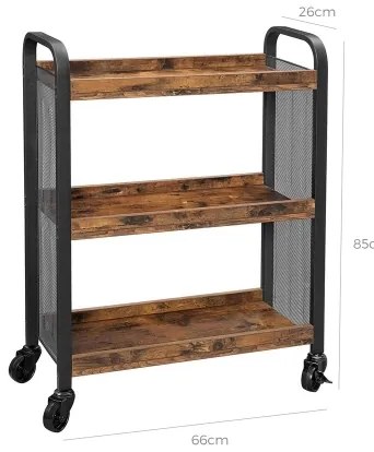 Servírovací stolík MARGE hnedá/čierna