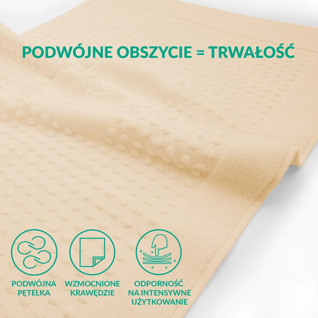 PODLOŽKA DO KÚPEĽNE HOTEL FEET 50X70 CM KRÉMOVÁ