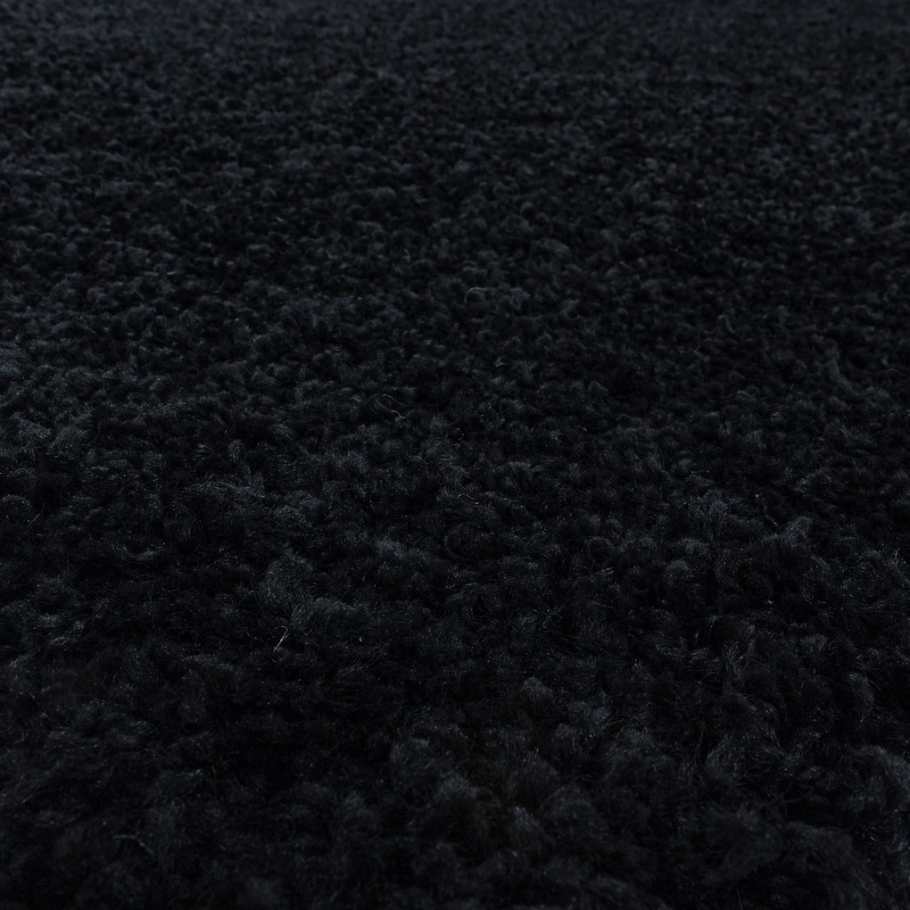 Ayyildiz Kusový koberec SYDNEY 3000, Okrúhly, Čierna Rozmer koberca: 200 cm KRUH