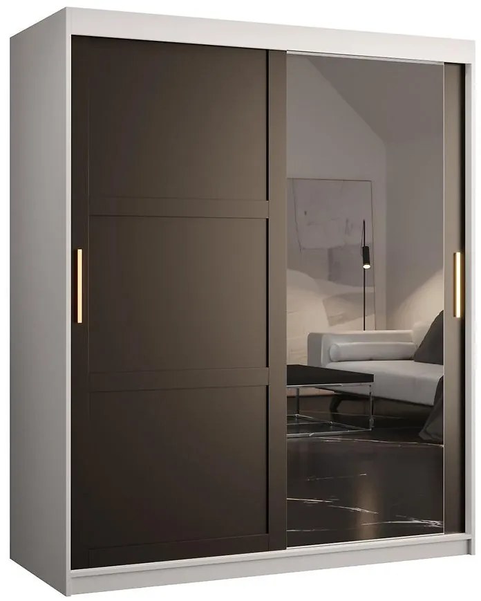 Skriňa Amiro 2 150 biely/čierny