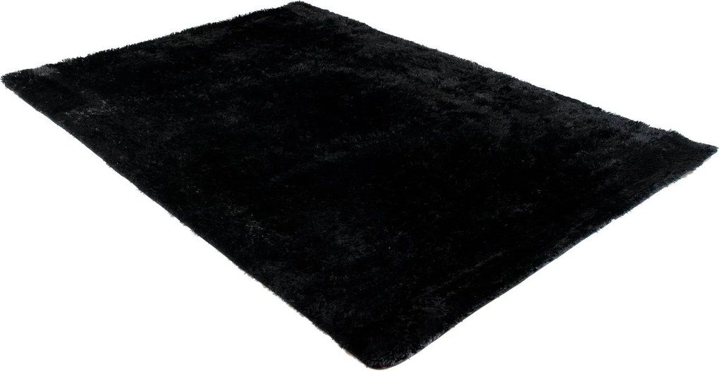TA Koberec BLACK BLACK SILK Čierny Obdĺžnikový Rozmer: 80x150 cm