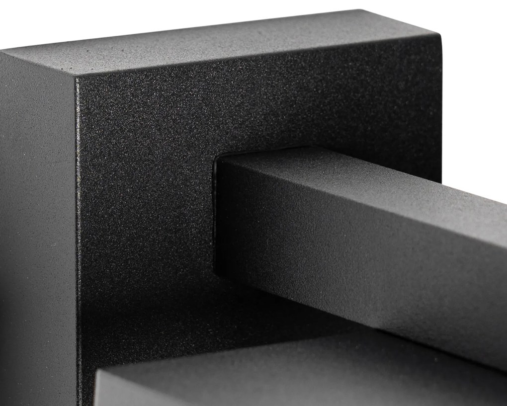 Inteligentné vonkajšie nástenné svietidlo čierne IP44 vrátane Wifi ST64 - Charlois