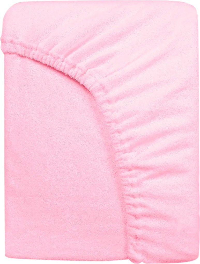 DETSKÉ FROTÉ PRESTIERADLO 005 80X160 CM SVETLORUŽOVÉ