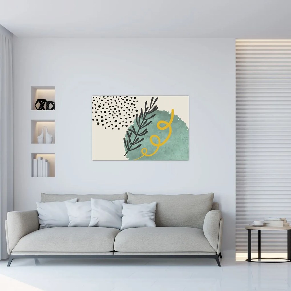 Obraz - Abstraktné listy N⁰1 (90x60 cm)