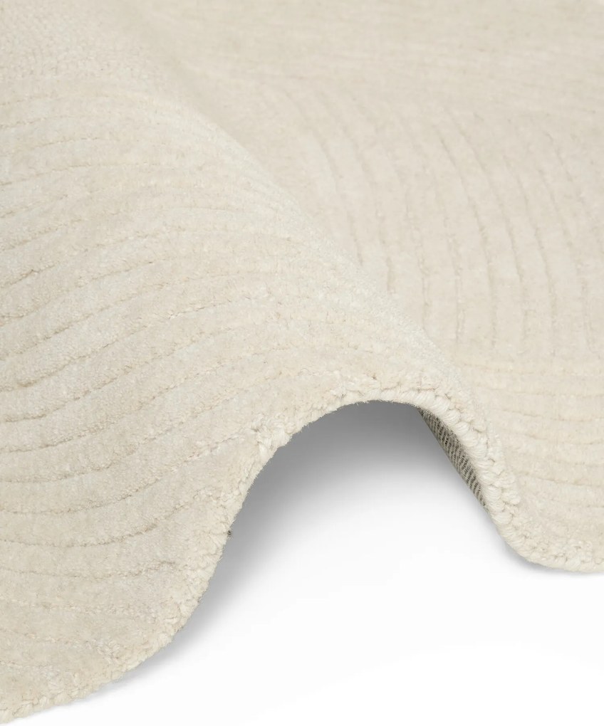 Ted Baker, Kusový koberec Ted Baker Kensington 106399 Creme kruh, 200x200, biela, kancelária