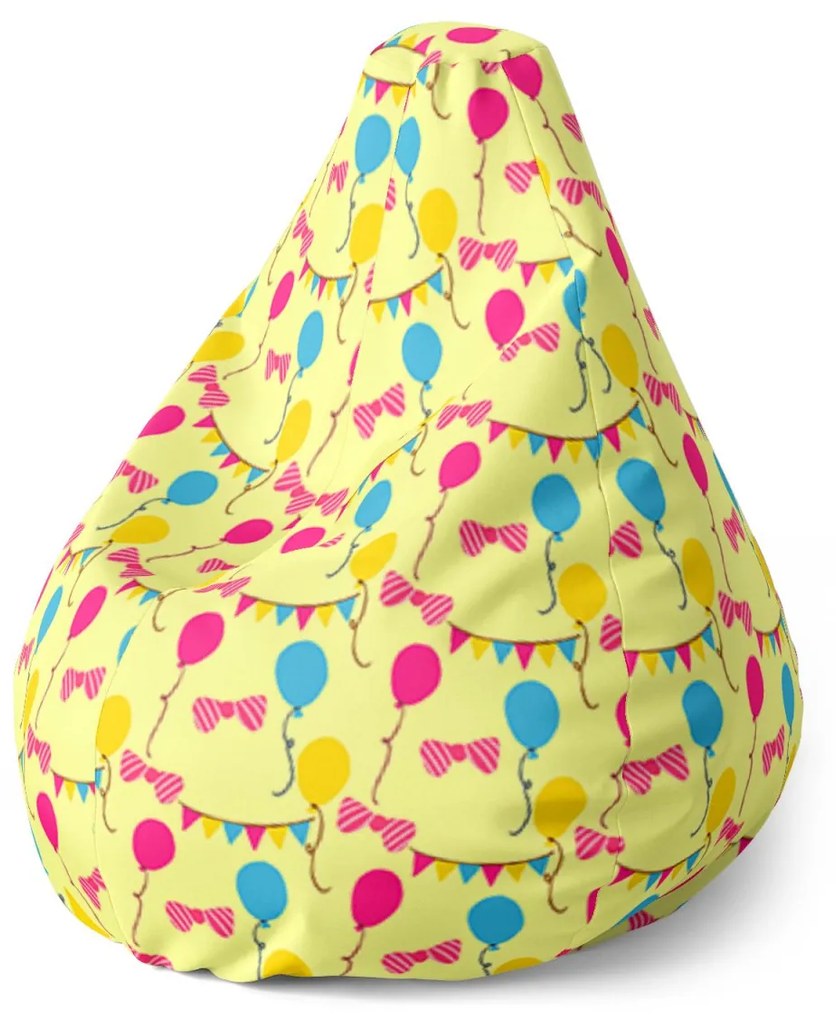 Sablio Sedací vak Pear Nafukovacie balóniky - 140 x 100 x 25 cm