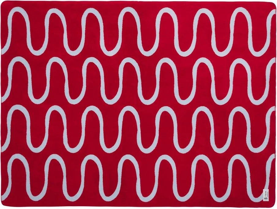 Červená deka 150x200 cm Swirl – noo.ma