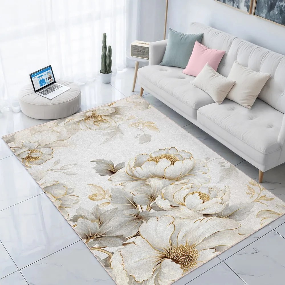 Krémový prateľný behúň 80x200 cm Soft and Gentle – Mila Home