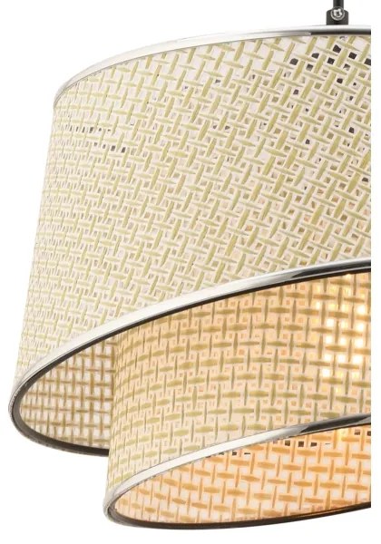 Závesné svietidlo na lanku BARETTE 1xE27/60W/230V krémová/lesklý chróm