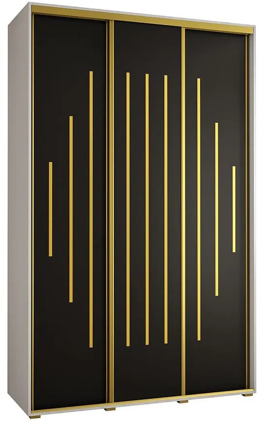 Skriňa 45 Canaris 12 180 biela/čierna/gold
