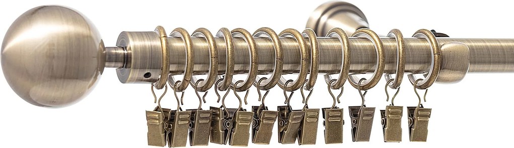 Jednoduchá garniža Elegant antique brass 240 cm