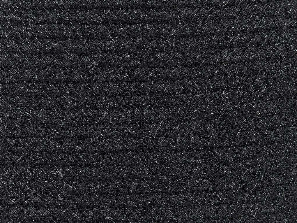 Bavlnený úložný kôš čierny SILOPI Beliani