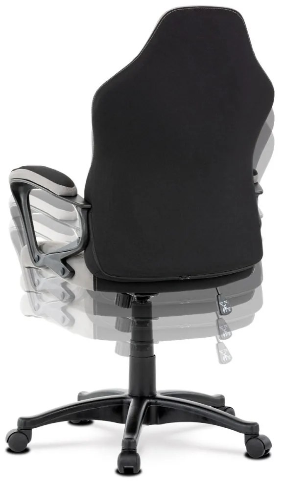 Herné kreslo ECHO — látka, čierna / sivá / modrá