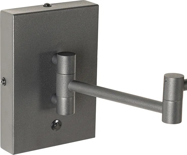 Dizajnová nástenná lampa čierna vrátane LED stmievateľná - Notia