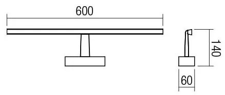 Redo 01-1674 - LED Kúpeľňové osvetlenie zrkadla NEPTUNE LED/12W/230V IP44