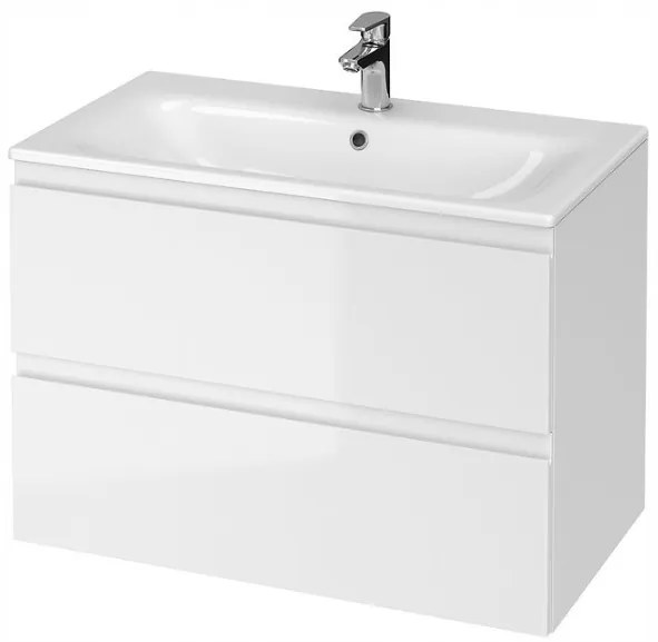 Cersanit Moduo, závesná skrinka + umývadlo 80cm, biela, S801-316-DSM