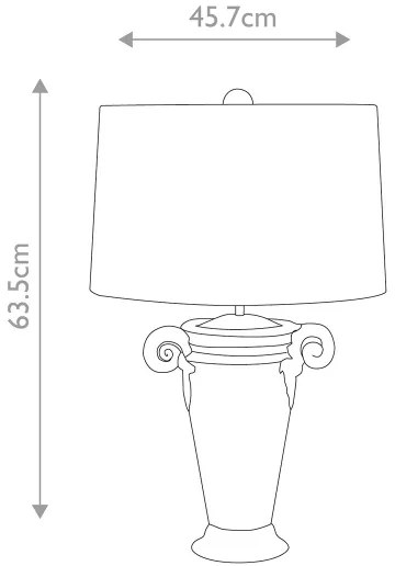 Flambeau FB-GALLIER-TL - Stolná lampa GALLIER 1xE27/60W/230V