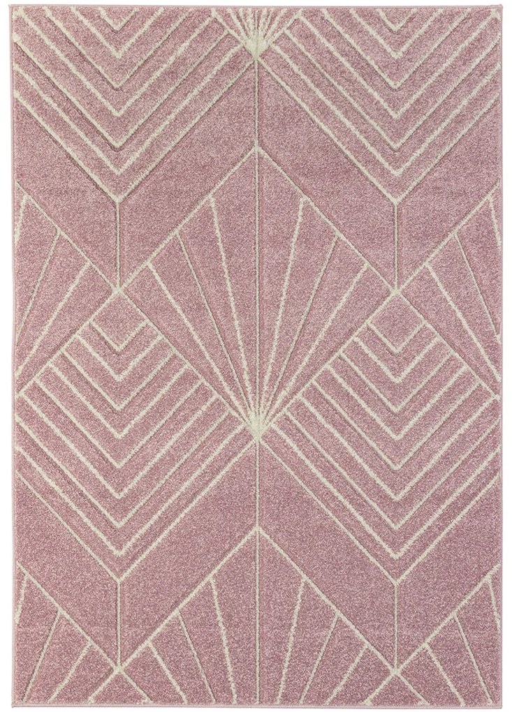 Koberce Breno Kusový koberec PORTLAND 58/RT4R, ružová, viacfarebná,80 x 140 cm