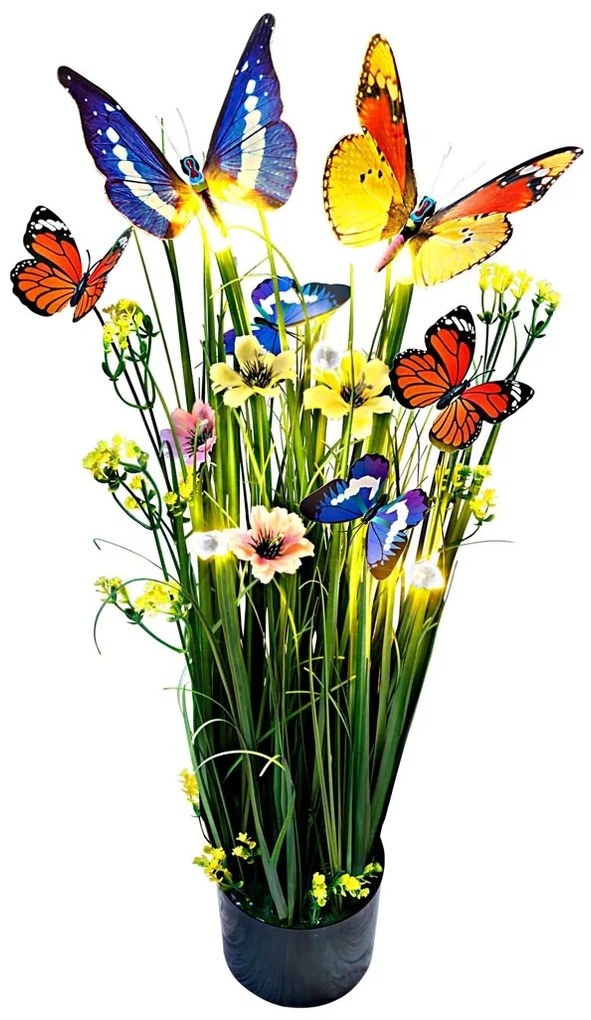 Weltbild LED dekorácie umelý kvet s motýľmi