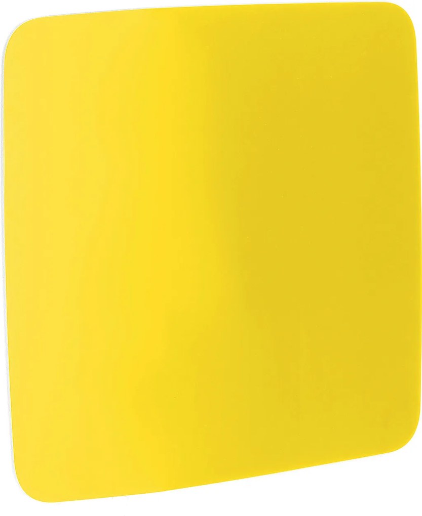 Sklenená magnetická tabuľa Stella so zaoblenými rohmi, 1000x1000 mm, žltá